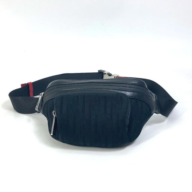 Fendi FENDI 7VA483 Crossbody Shoulder Bag Zucca mesh body bag Black/Red - view 1