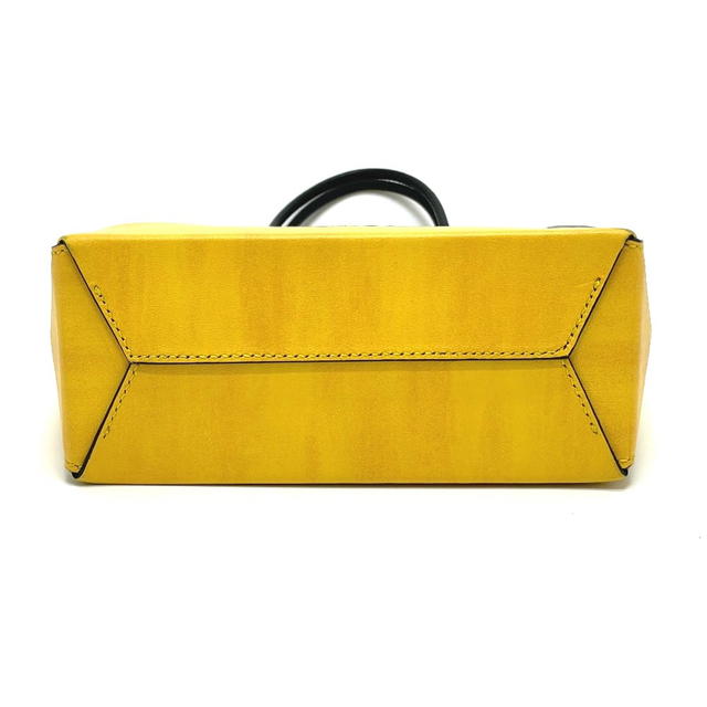 Fendi FENDI 7VA512 Logo 2WAY Small Shopping bag Shoulder Bag Calf Leather Yellow - view 4