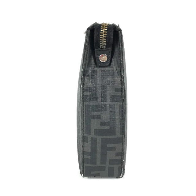 Fendi FENDI 7VA564 Logo Zucca pouch bag Clutch bag Leather/PVC Black/gray - view 4