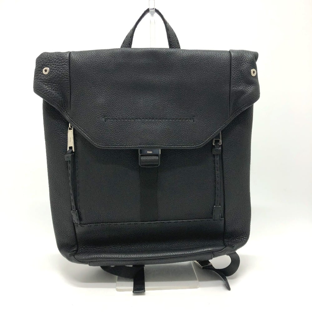 Fendi FENDI 7VZ011 Backpack Leather Black/SilverHardware