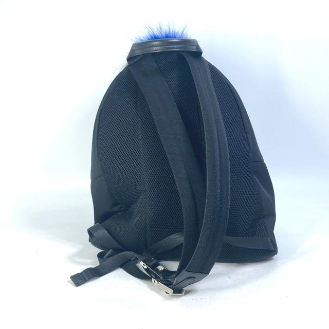 Fendi FENDI 7VZ016 backpack bag Karl Lagerfeld fur studs Backpack Nylon Black/blue - view 3