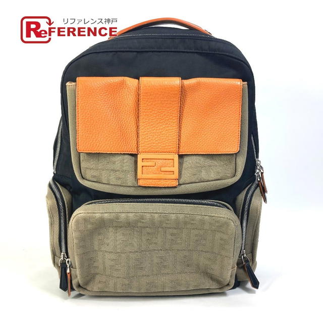 Fendi FENDI 7VZ048 Backpack Zucca multi Bag Backpack Black/orange x khaki - view 1