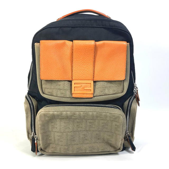 Fendi FENDI 7VZ048 Backpack Zucca multi Bag Backpack Black/orange x khaki - view 2