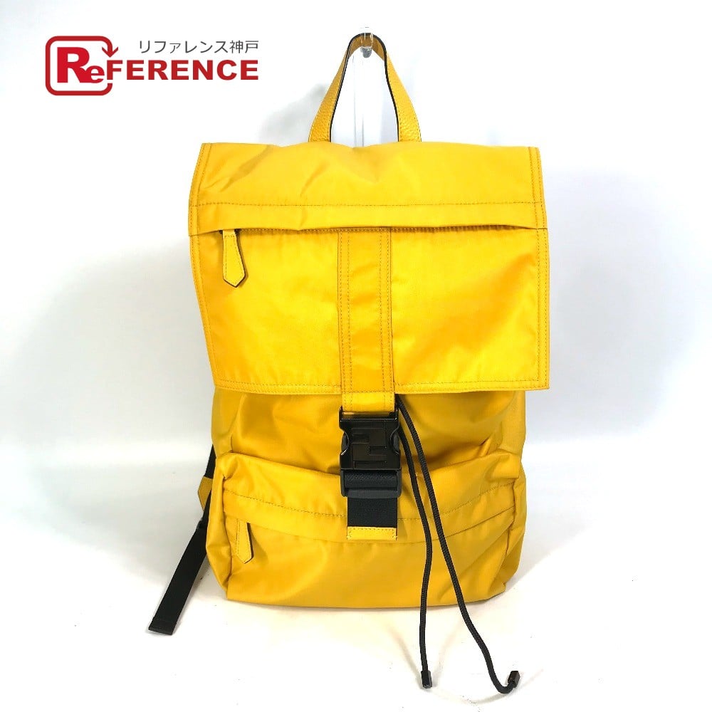 Fendi FENDI 7VZ066 Fendines backpack bag Backpack Nylon / Leather yellow