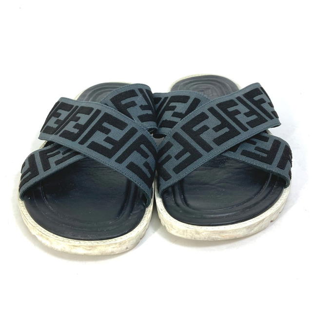 Fendi FENDI 7X1222 Zucca belt shoes Sandals Canvas/Leather Black/gray - view 2