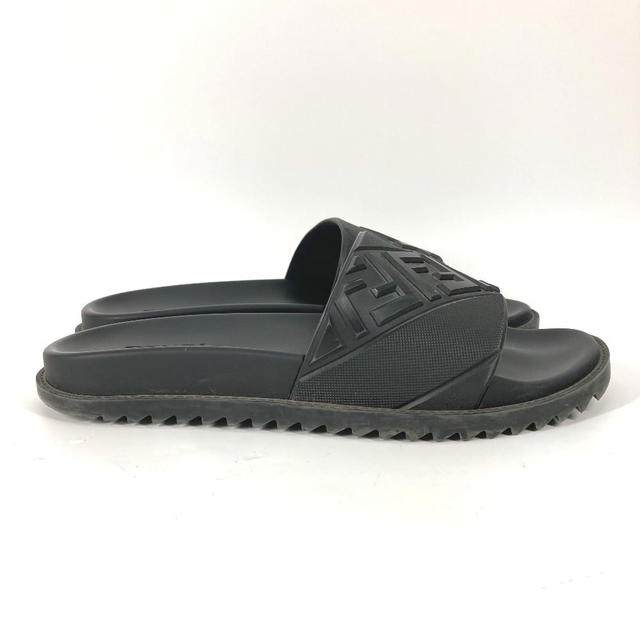 Fendi FENDI 7X1377 pool sandals shower sandals logo flats Sandals rubber Black - view 5