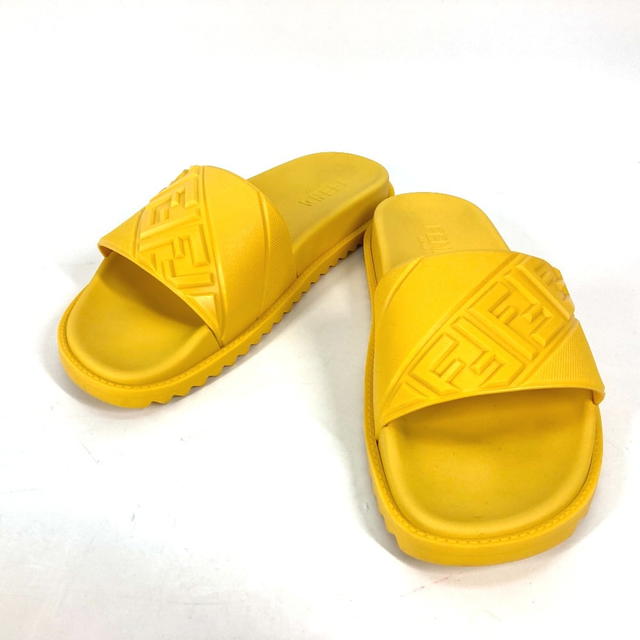 Fendi FENDI 7X1377 shoes logo Shoes Shower Sandals Pool Sandals rubber yellow - view 2