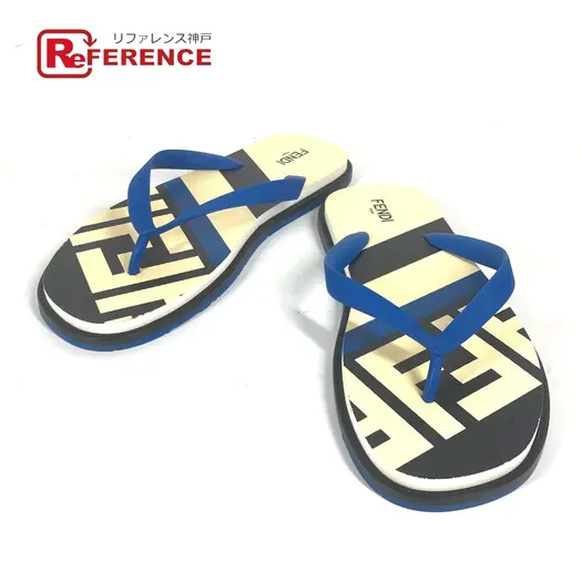 Buy FENDI 7Y1360 Shoes shoes logo Beach sandal Sandals rubber blue/White x Black at Sasom – Authentic and Ready to Ship