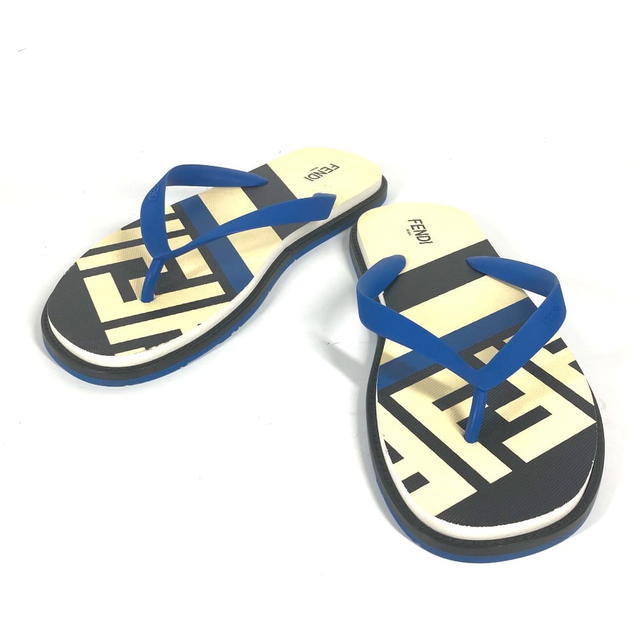 Fendi FENDI 7Y1360 Shoes shoes logo Beach sandal Sandals rubber blue/White x Black - view 2
