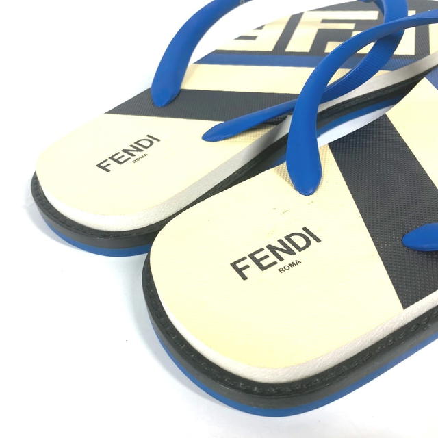 Fendi FENDI 7Y1360 Shoes shoes logo Beach sandal Sandals rubber blue/White x Black - view 5