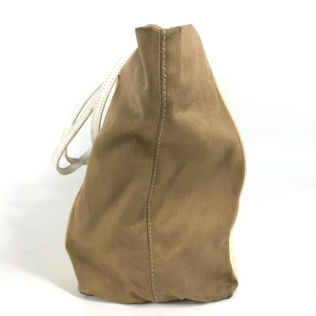 Fendi FENDI 8BH185 FF logo Big logo Tote Bag Shoulder Bag Canvas / rubber Beige/White - view 4