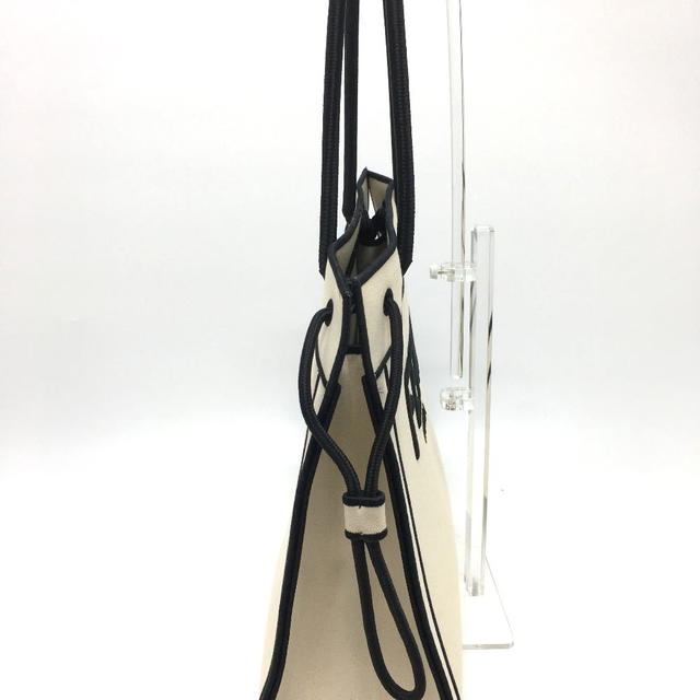 Fendi FENDI 8BH379 Logo Rome Shopper Large Tote Bag Canvas Beige x Black - view 3