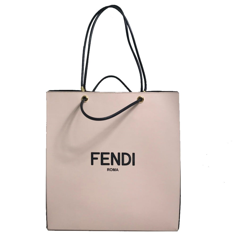 Fendi FENDI 8BH383 Shopping bag medium Tote Bag Leather Light pink