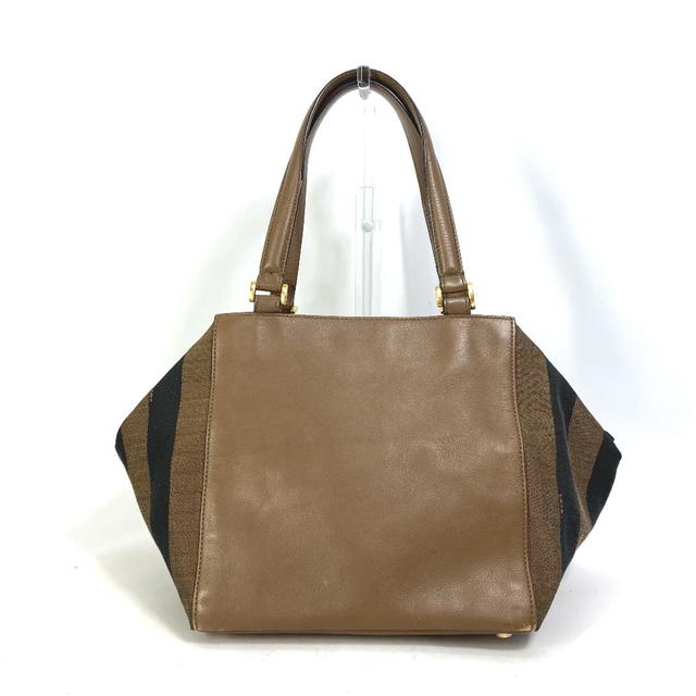 Fendi FENDI 8BN251 Pecan Shoulder Bag Hand Bag Leather/Canvas / suede Brown/Black - view 3