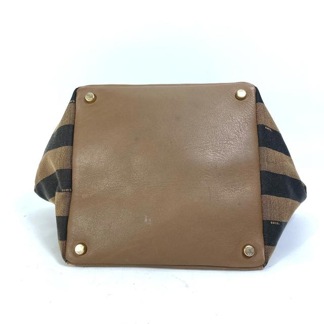 Fendi FENDI 8BN251 Pecan Shoulder Bag Hand Bag Leather/Canvas / suede Brown/Black - view 4