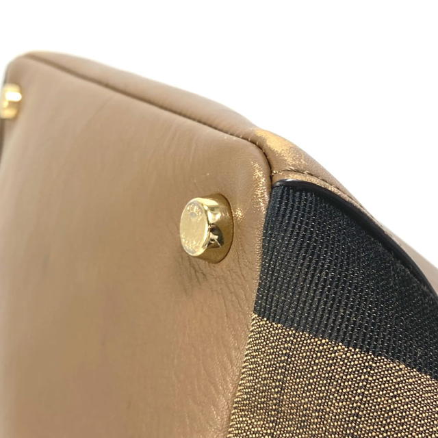 Fendi FENDI 8BN251 Pecan Shoulder Bag Hand Bag Leather/Canvas / suede Brown/Black - view 5