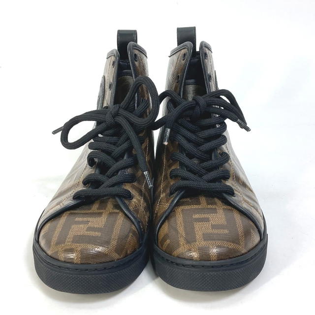 Fendi FENDI 8E6594 Zucca High-Cut Logo lace shoes sneakers Canvas Brown/Black - view 2