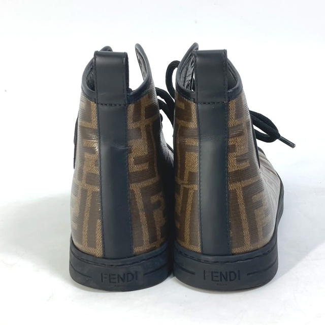 Fendi FENDI 8E6594 Zucca High-Cut Logo lace shoes sneakers Canvas Brown/Black - view 3