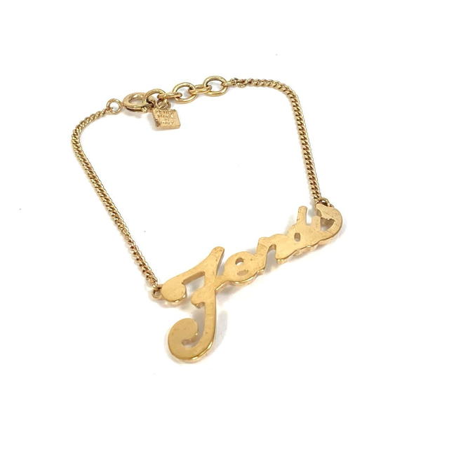 Fendi FENDI Accessories logo Bracelet Metal Gold - view 1