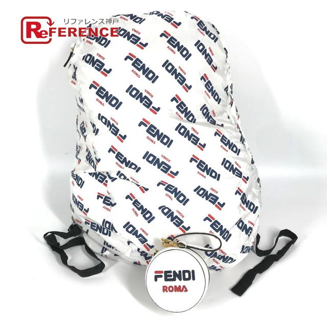 Fendi FENDI backpack bag FILA collaboration With porch Backpack Nylon White/Navy x Red - view 1