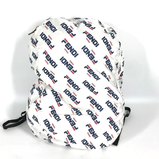 Fendi FENDI backpack bag FILA collaboration With porch Backpack Nylon White/Navy x Red - view 3