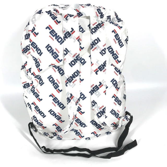 Fendi FENDI backpack bag FILA collaboration With porch Backpack Nylon White/Navy x Red - view 4
