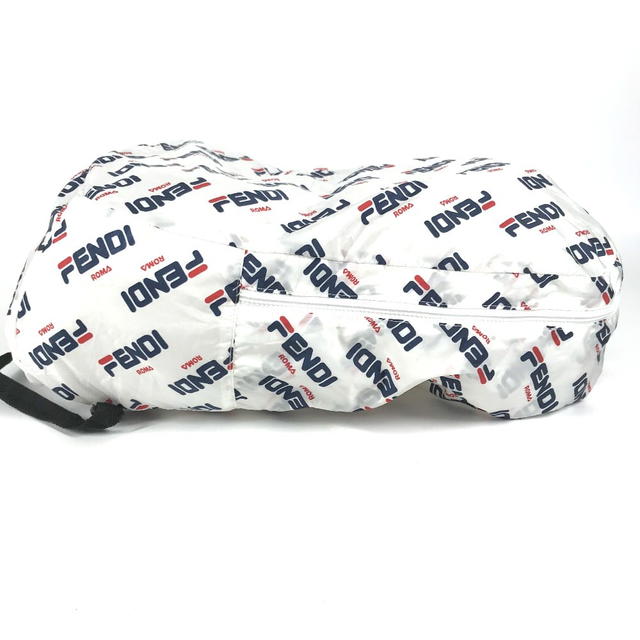 Fendi FENDI backpack bag FILA collaboration With porch Backpack Nylon White/Navy x Red - view 5