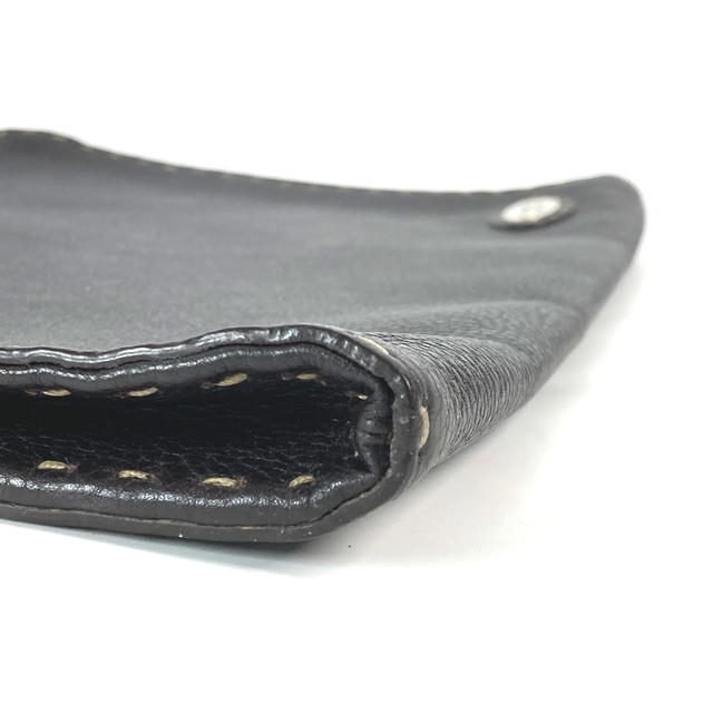 Fendi FENDI bag pouch Selleria L-shaped fastener Clutch bag Leather Dark brown - view 4