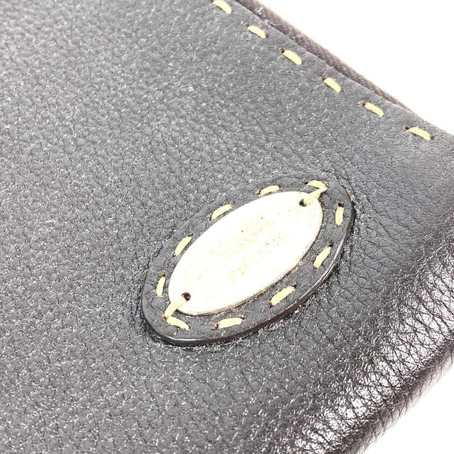 Fendi FENDI bag pouch Selleria L-shaped fastener Clutch bag Leather Dark brown - view 5