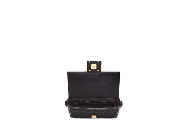 Fendi Fendi Baguette Mini In Black Soft Nappa Leather With Gold-Finish Metalware - view 2