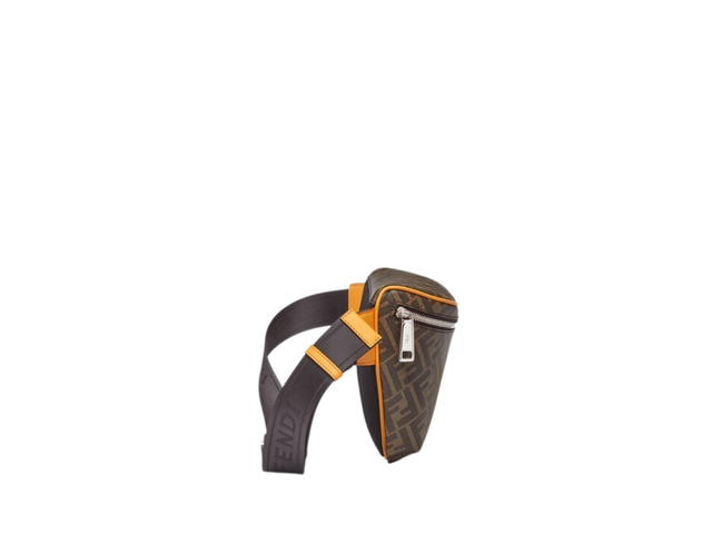 Fendi Fendi Belt Bag In Leather With Palladium-Finish Hardware Brown - view 3