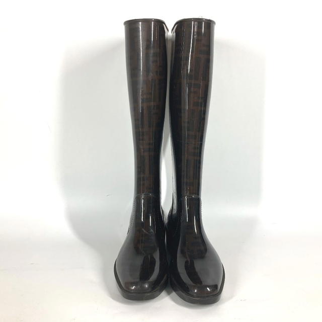 Fendi FENDI Boots Shoes Long Boots Zucca rain boots Rain shoes rubber Brown - view 3