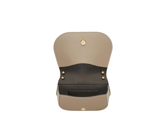 Fendi Fendi C’mon Medium Bag In Smooth Leather And Full-Grain Leather With Gold Finish Metalware Dove-Grey - view 2