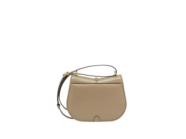 Fendi Fendi C’mon Medium Bag In Smooth Leather And Full-Grain Leather With Gold Finish Metalware Dove-Grey - view 3