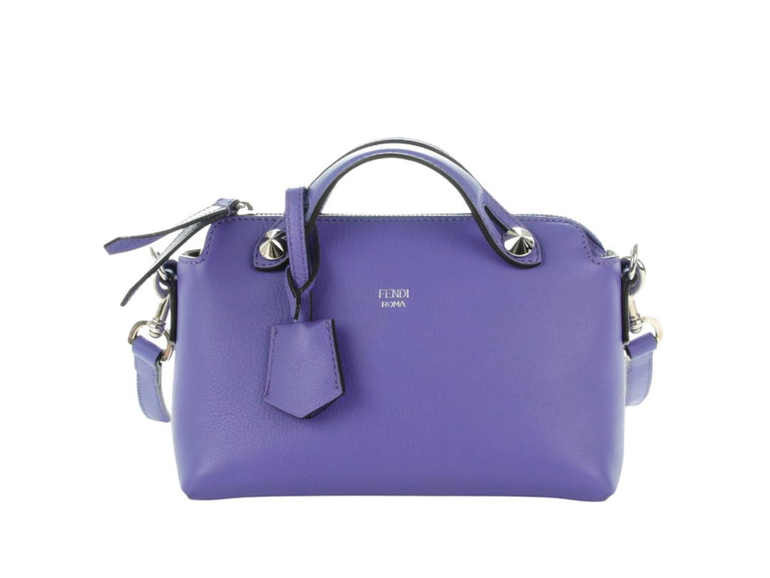 Fendi Fendi Calfskin Mini By The Way Boston Bag Cassis