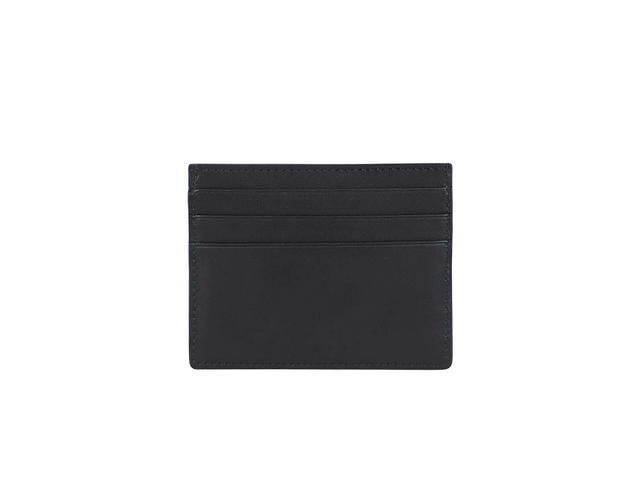 Fendi Fendi Card Case Wallet In Calfskin Leather With Yellow Logo Black - view 2