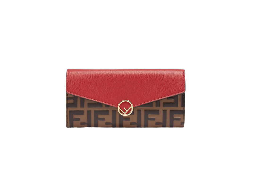 Fendi Fendi Continental Red Leather Wallet