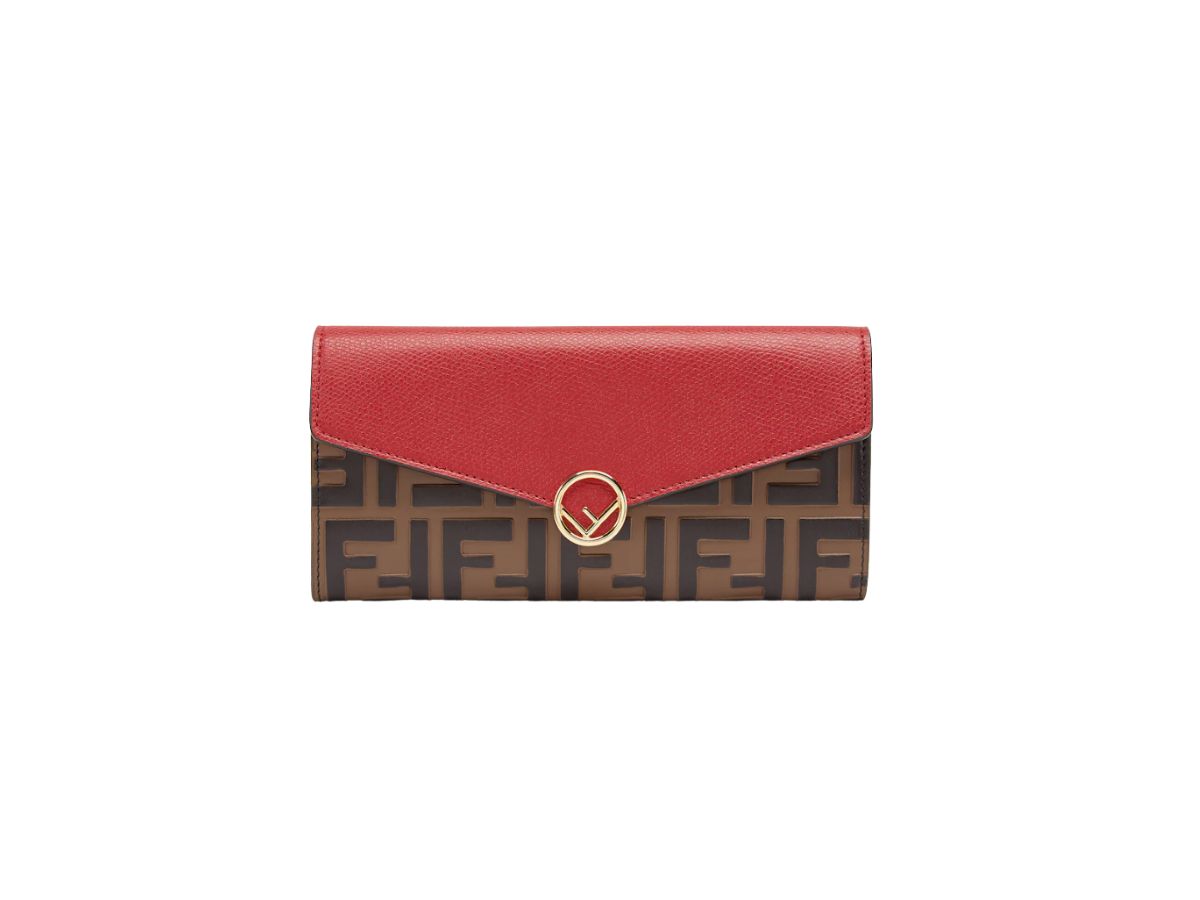 Fendi Fendi Continental Red Leather Wallet