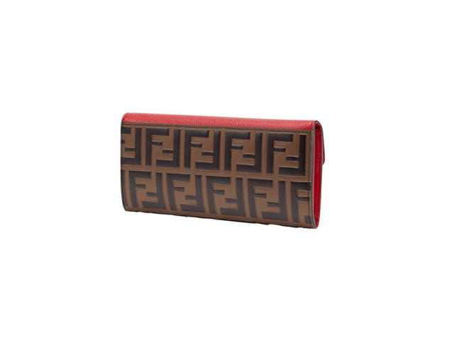 Fendi Fendi Continental Red Leather Wallet - view 2