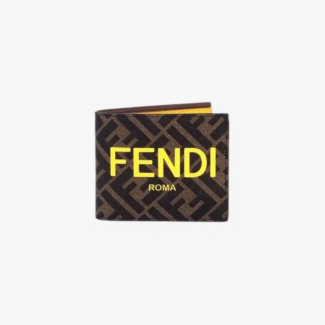 Fendi Fendi Fabric Bi-Fold Wallet Brown - view 1