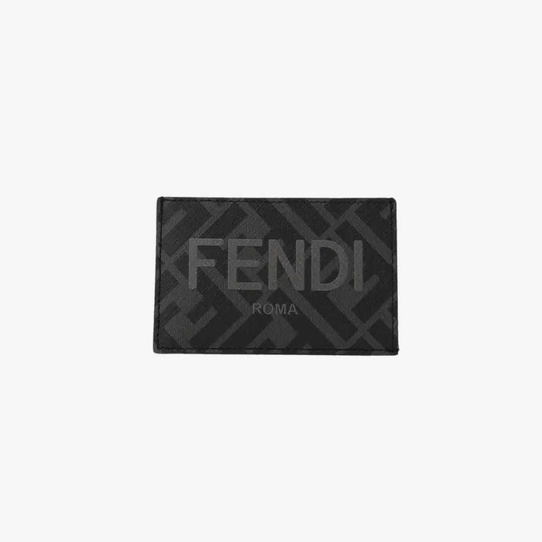 Fendi Fendi Fabric Card Holder Black