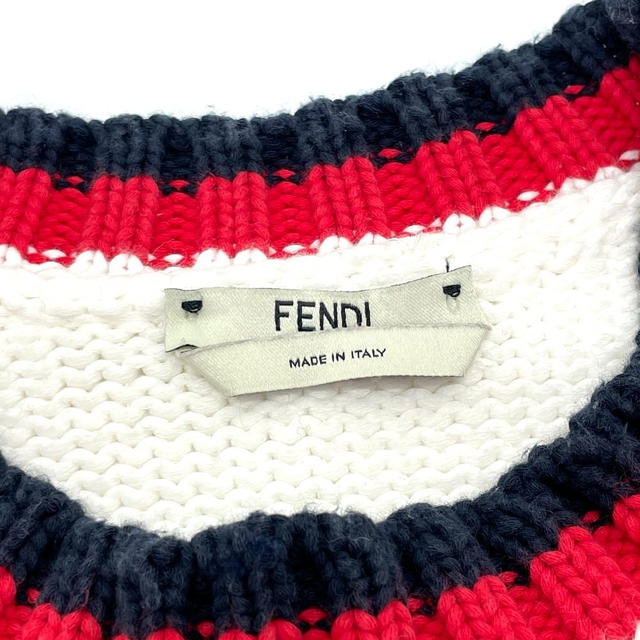 Fendi FENDI FAE137 Logo Pullover Knit Fila Collaboration Sweater knit cotton White - view 3