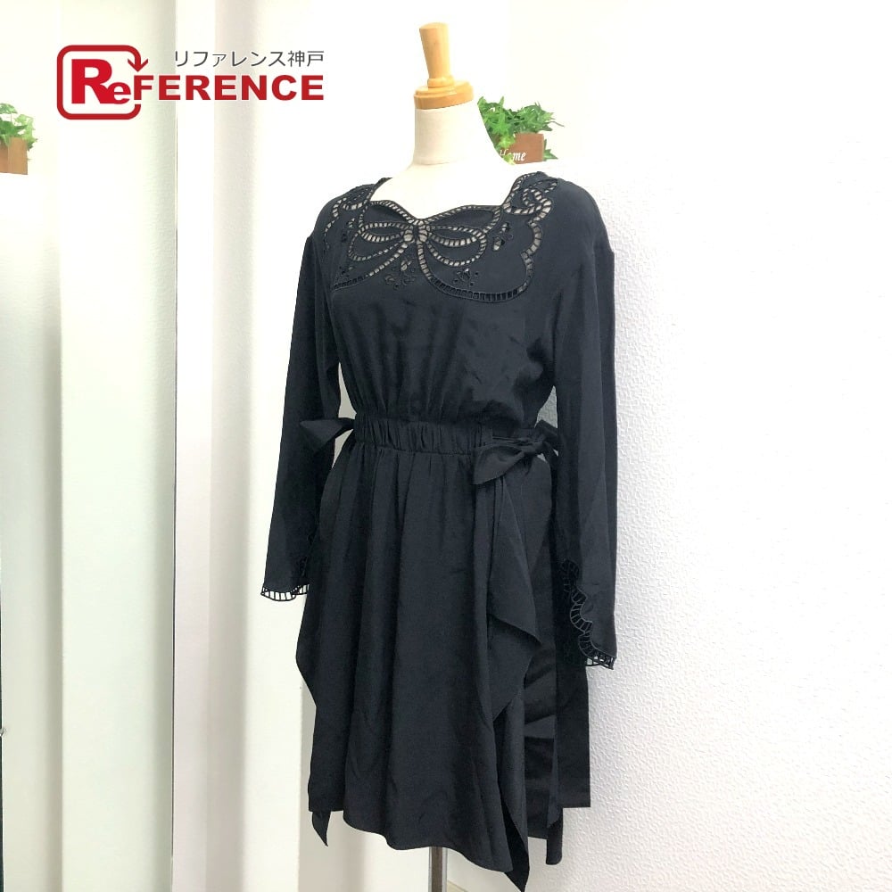 Fendi FENDI FD9361 Lace Apparel Dress Skirt Dress silk Black