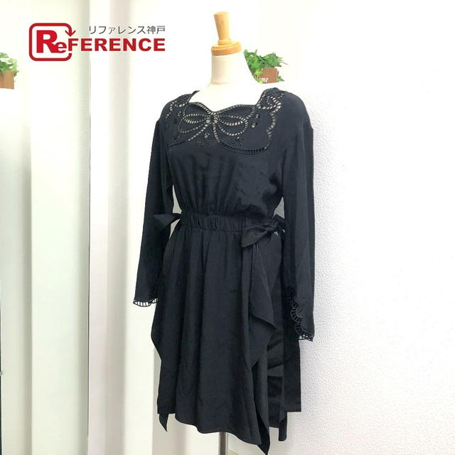 Fendi FENDI FD9361 Lace Apparel Dress Skirt Dress silk Black - view 1