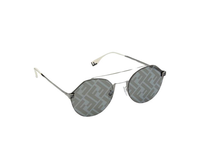 Fendi Fendi FE40060U16X Sunglasses In Server Frame Metal With Silver Lens - view 3
