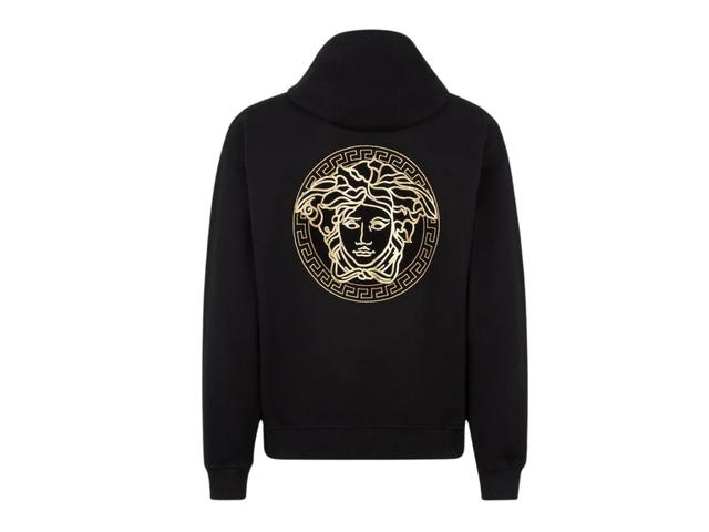Fendi Fendi Fendace Logo Mens Hoodie Black Gold - view 2