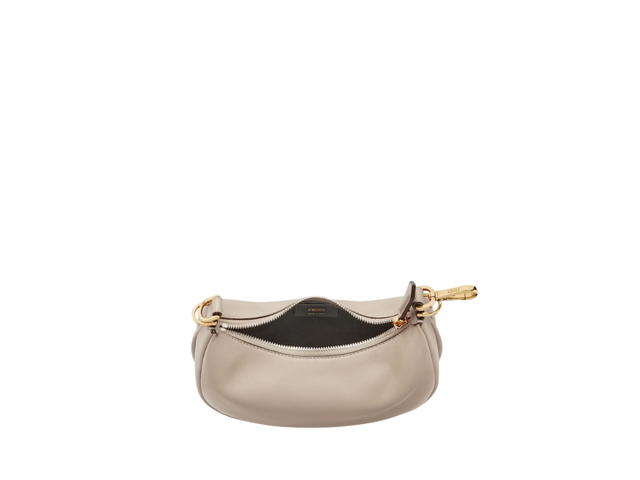 Fendi Fendi Fendigraphy Mini Bag In Soft Leather With Gold-Finish Metalware Grey - view 2