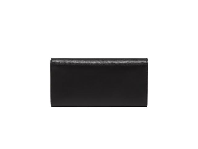 Fendi Fendi FF Diamonds Continental With Chain In Black Leather With Gold-Finish Metalware - view 3