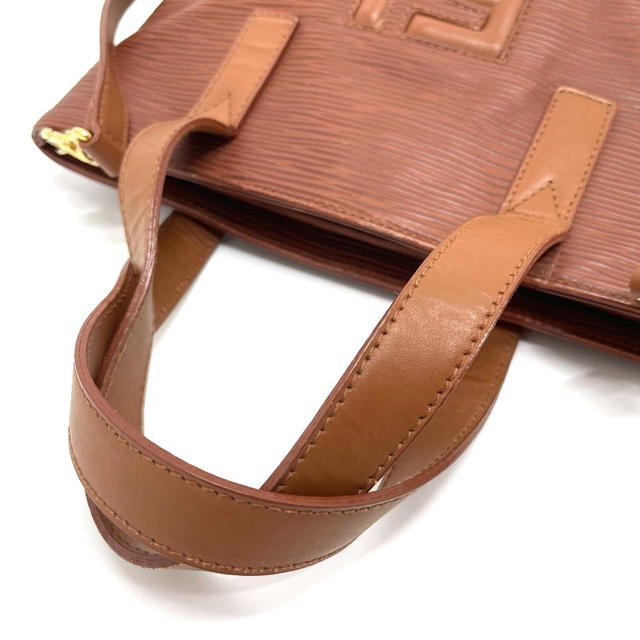Fendi FENDI FF logo vintage 2WAY Shoulder Bag Hand Bag Leather Brown - view 3