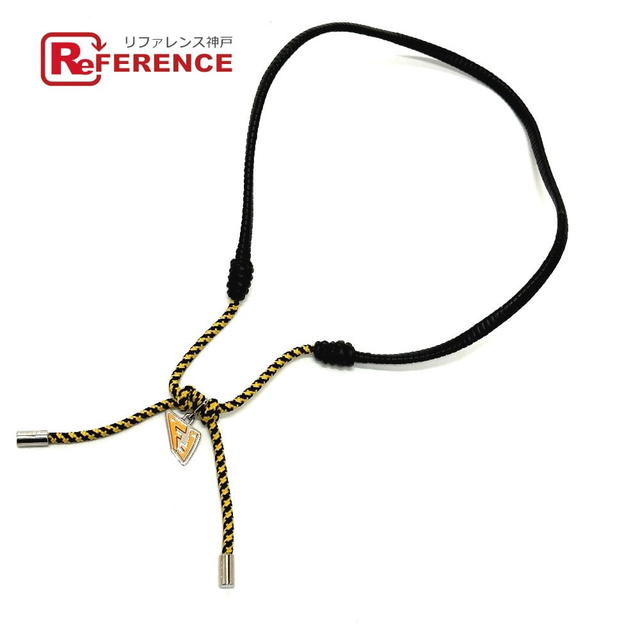 Fendi FENDI FF Vertigo Choker Accessories Necklace Leather / polyester Black/yellow - view 1